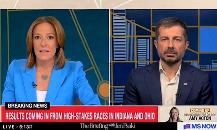 Jen Psaki and Pete Buttigieg Have a Case of the Sadz Over Anti-Trump Republicans Who Lost Primaries in Indiana This Week (VIDEO)