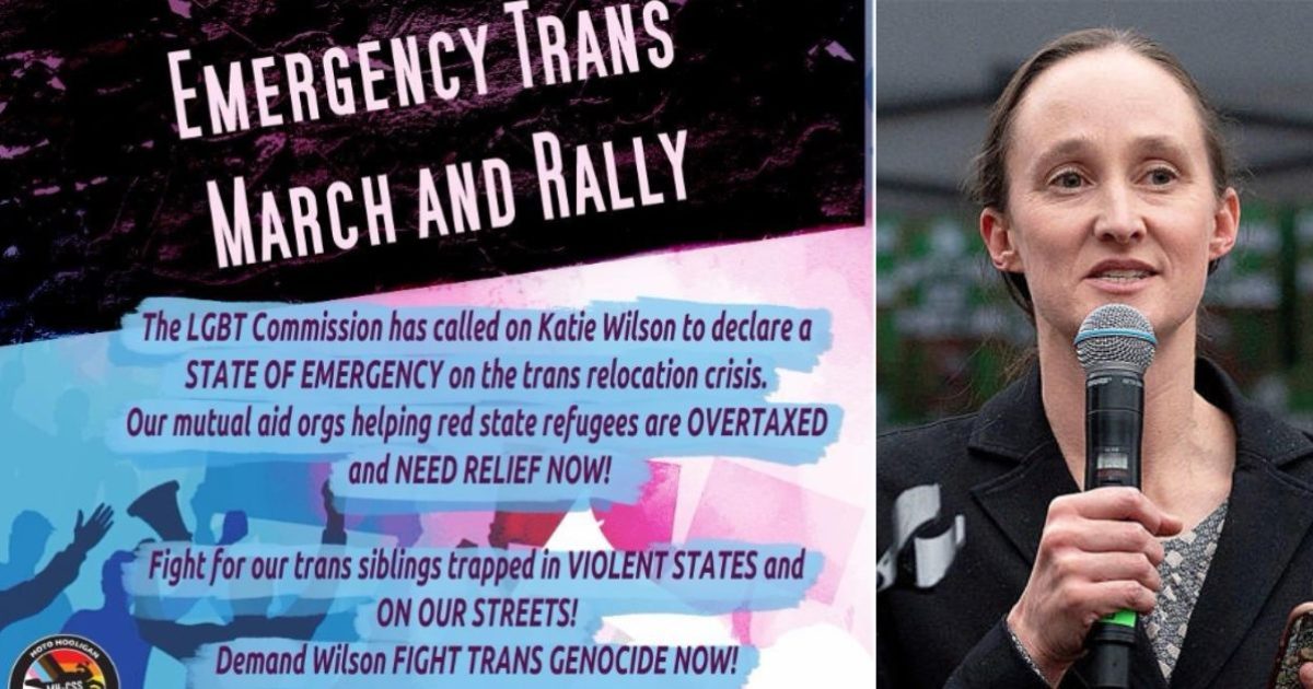Emergency Trans March and Rally promoting awareness of the trans relocation crisis and advocating for support for affected individuals.
