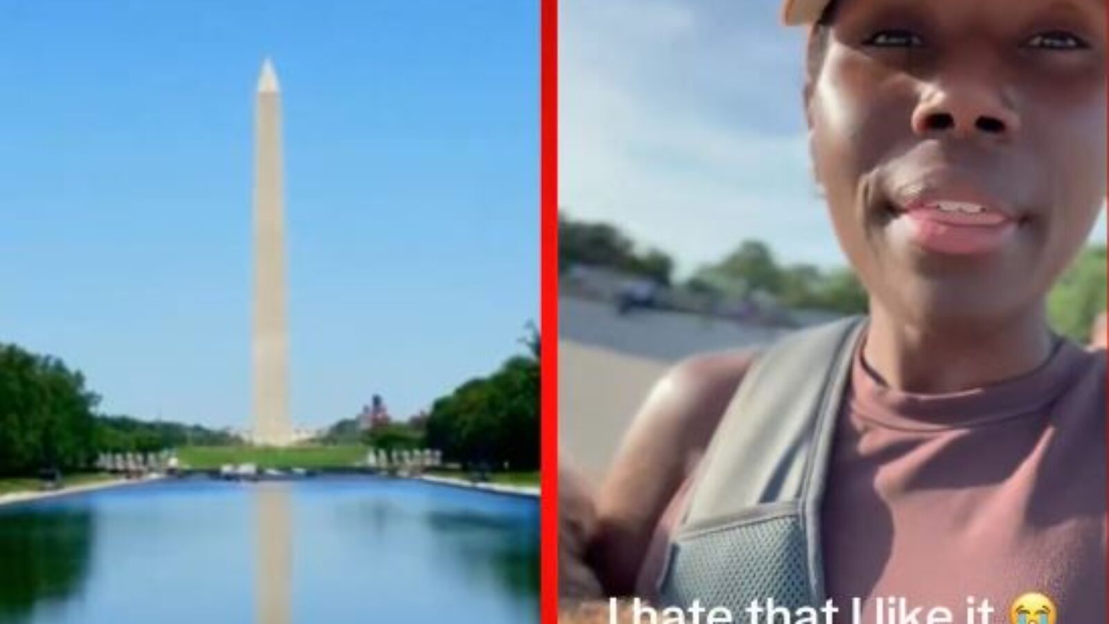 Person enjoying a moment by the Washington Monument, reflecting on mixed feelings while capturing the scenic beauty of the landmark.