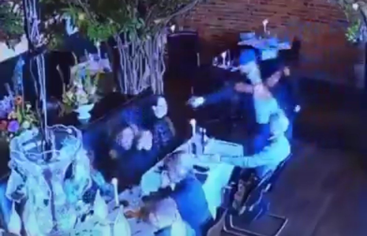 SHOCK VIDEO: Heroic Waiter Tackles Lawyer Who Tries to Shoot Ex-Wife at Crowded Ohio Restaurant