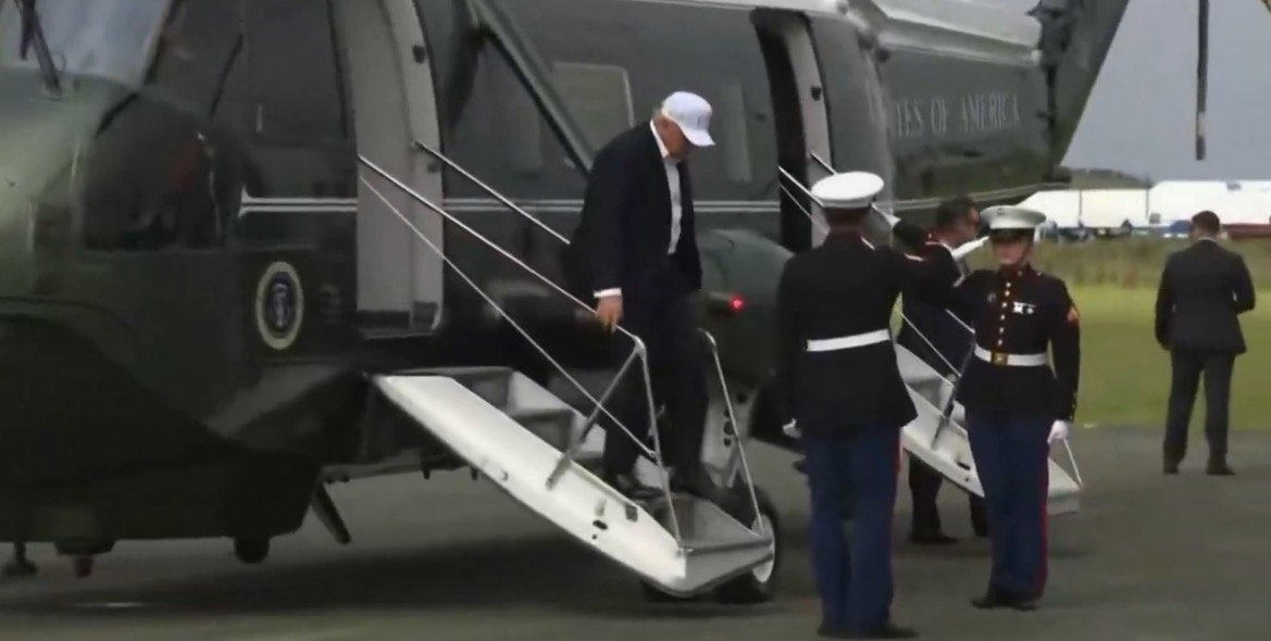 President Trump Arrives at Trump International Golf Club-Doonbeg For Irish Open (VIDEO)
