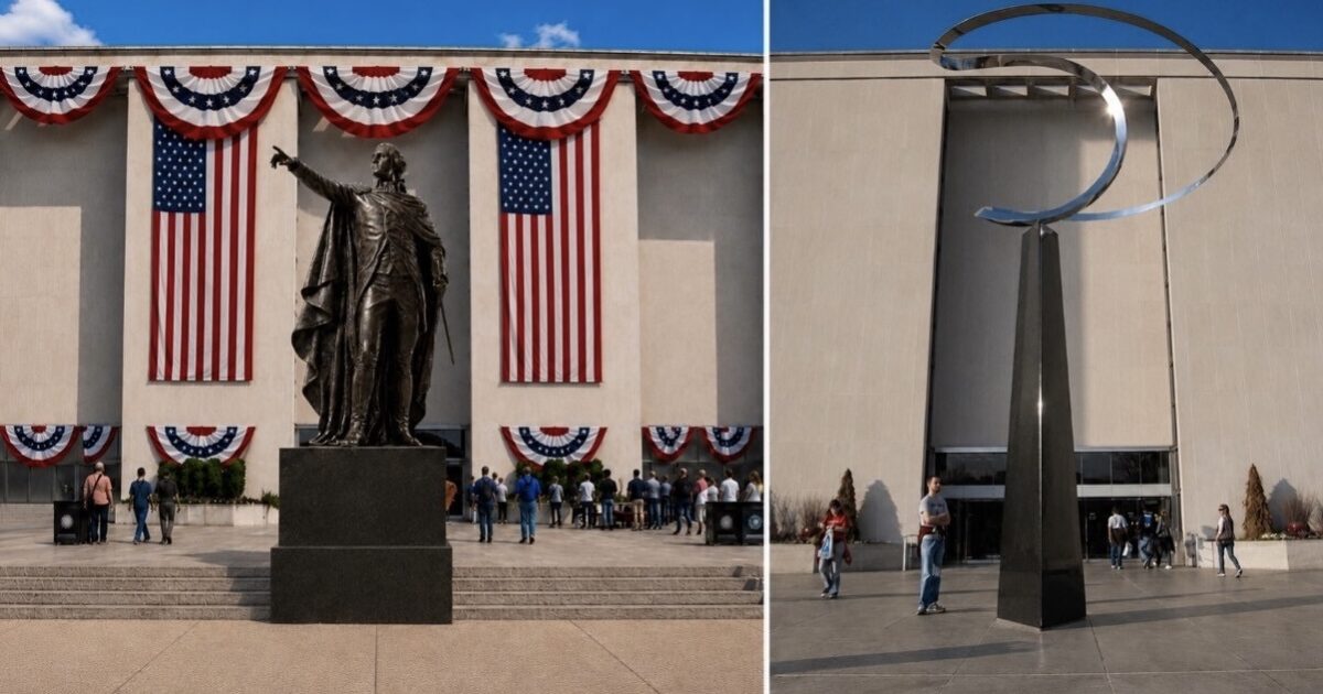 Trump Tells Smithsonian to Tear Down “Strange Modernist” Infinity Sculpture and Install “Colossus Statue” of George Washington at National Museum of American History * The Gateway Pundit * by Jordan Conradson