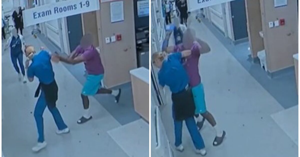 SHOCK VIDEO: Unhinged Patient Violently Assaults ER Nurse After Beating Up One of Her Colleagues – Hospital Security Nowhere to Be Found During Attack