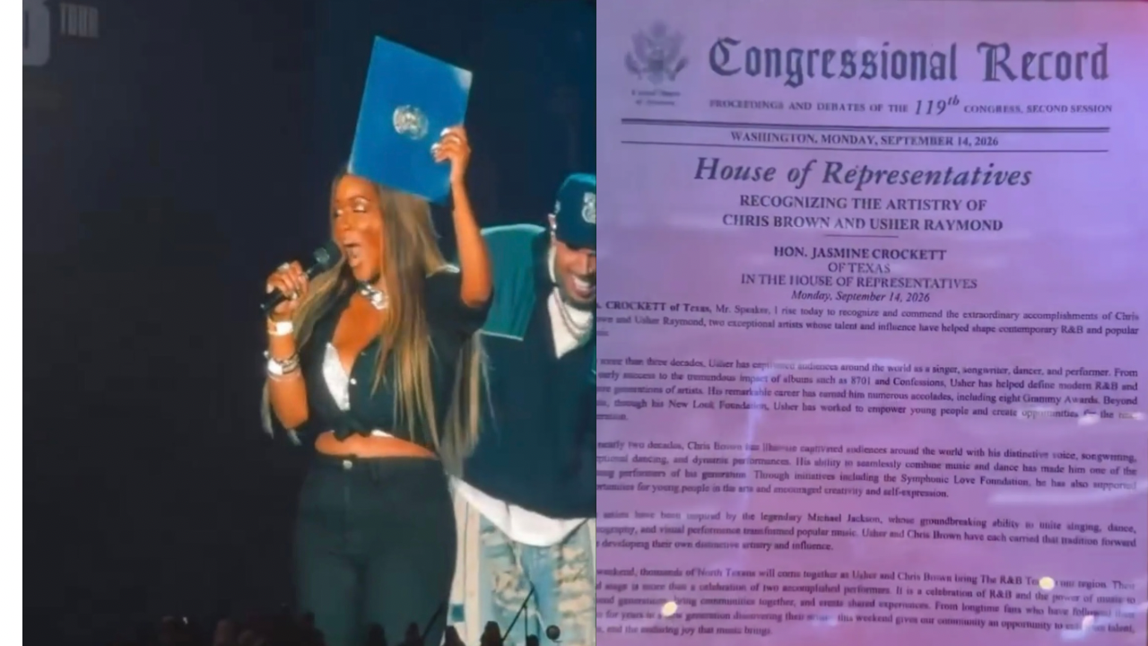 (VIDEO) Jasmine Crockett Appears at Rap Concert to Honor Chris Brown and Usher with Congressional Record Entry – “We Are Experiencing Black Joy to the Highest Level!”