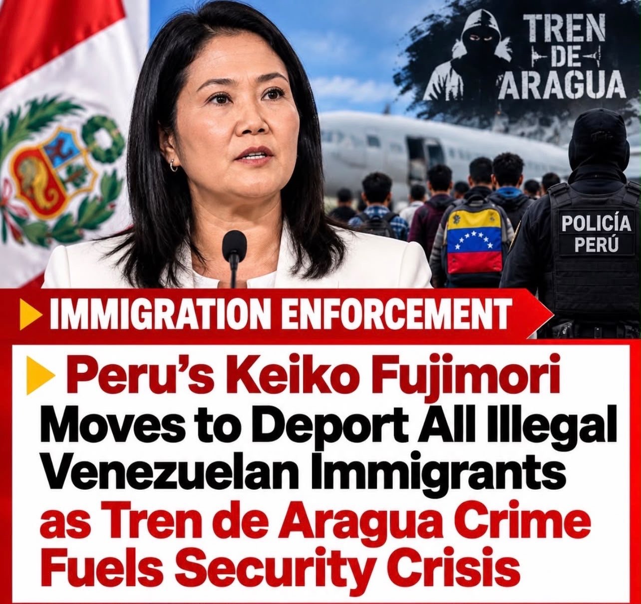 Peru’s Keiko Fujimori Moves to Deport All Illegal Venezuelan Immigrants as Tren de Aragua Crime Fuels Security Crisis