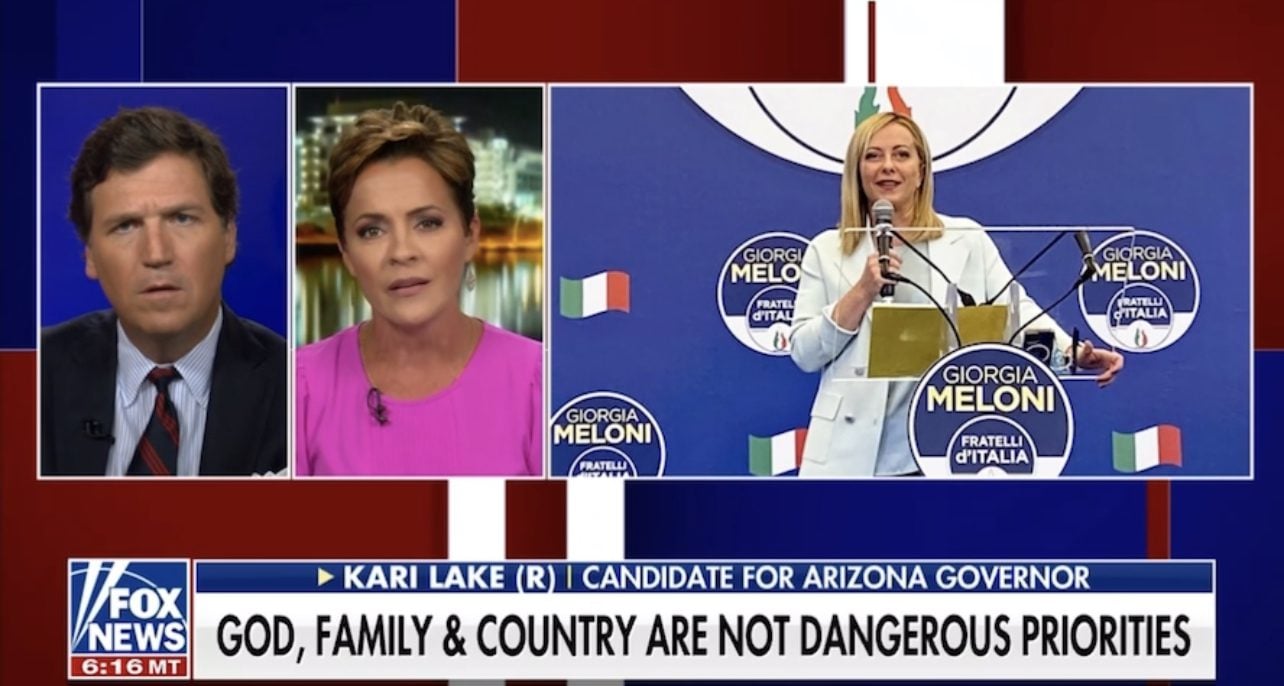 WATCH: Trump-Endorsed Kari Lake Joins Tucker Carlson After Italy Elects Its FIRST Female Populist Leader: “If They’re Not Attacking You, You’re Probably Not Truly Representing The People Of Your Country”