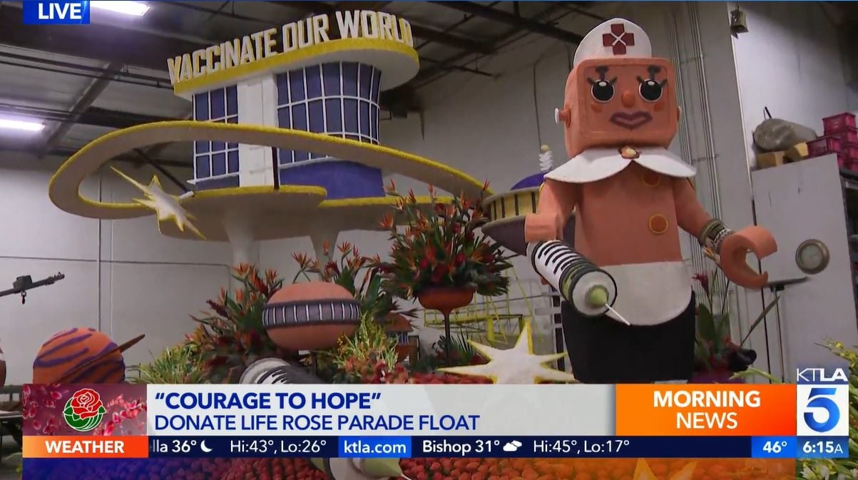 Float in Rose Parade Comes from 2022 AIDS Healthcare Foundation Entitled, “Vaccinate Our World.” | The Gateway Pundit | by Joe Hoft