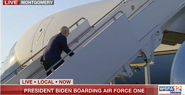 HE’S SHOT: Joe Biden Loses Round Three in His Ongoing Battle with the Stairs (VIDEO)