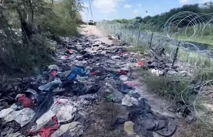 Stunning Video Shows Tons of Garbage Left Behind by Illegal Immigrants at the Texas Border