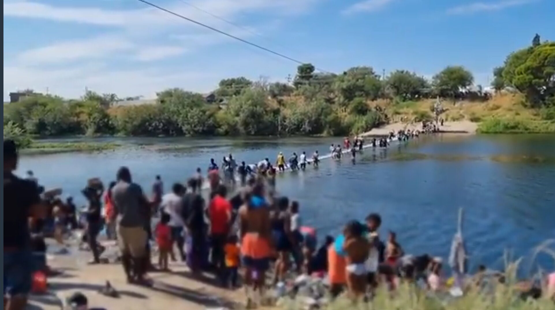 Del Rio Texas Rio Grande Mass Migration Screen Image Ted Cruz Twitter 09162021