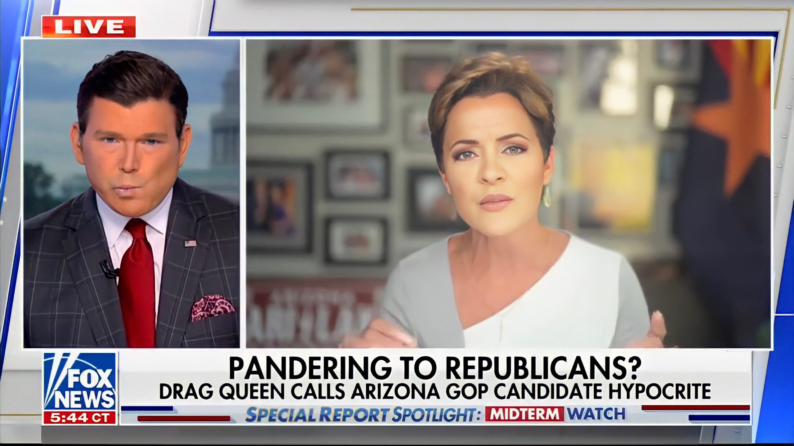 “I Am Really Disappointed in FOX, I Thought You Were Better Than CNN!” – BOOM! Kari Lake INCINERATES Bret Baier and FOX News for Pushing FAKE STORY on AZ Drag Queen (VIDEO)
