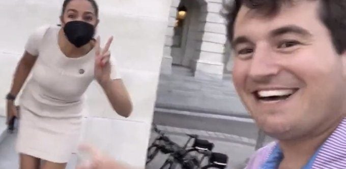 Drama Queen AOC Claims She Was Going to “Deck” Comedian Who Catcalled Her on Capitol Steps – Here’s Video of What Really Happened