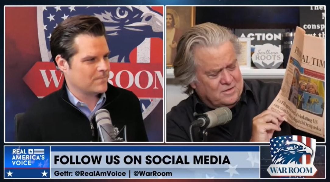 “They Had to Accuse Trump of Colluding with Russia Because He Was the Only One Who Wasn’t” – Rep. Matt Gaetz in Incredible War Room Interview (VIDEO)