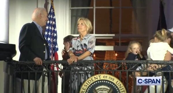 Did Hunter Biden Have the Sniffles Last Night While Watching the 4th of July Fireworks at the White House? (Video)