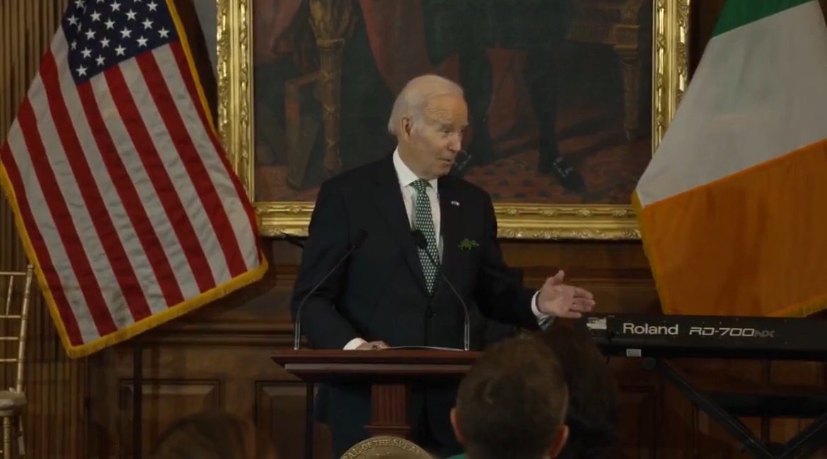 Joe Biden Says He’s ‘Really Not Irish’ Because He Doesn’t Have Relatives in Jail (VIDEO)