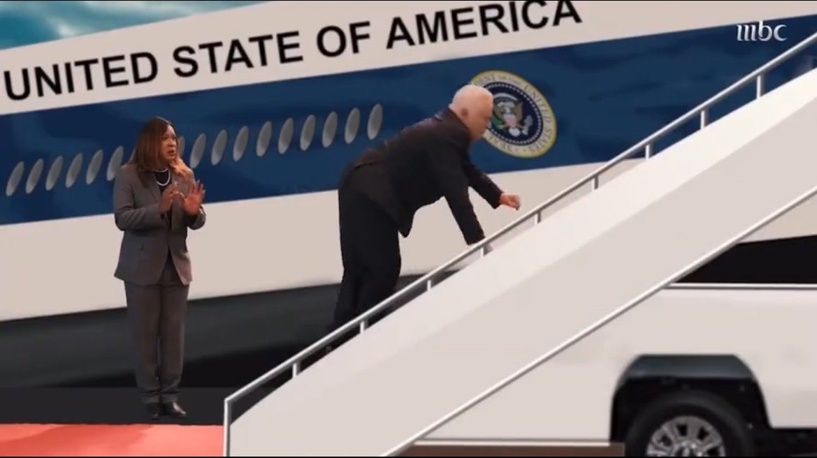 More Biden Humiliation: Saudi TV Makes Fun of Joe Biden For Tripping Up Air Force One Steps (VIDEO)