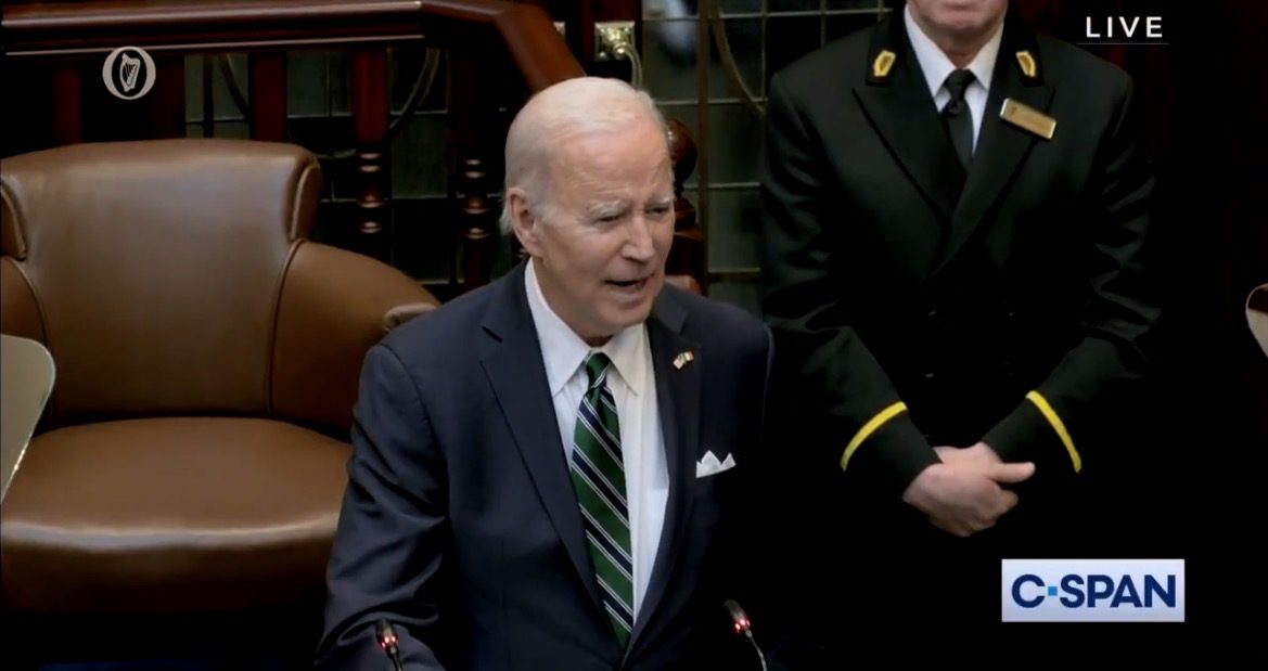 HE’S SHOT: Joe Biden Reads “End of Quote” Off of Teleprompter in Disastrous Speech to Irish Parliament (VIDEO)