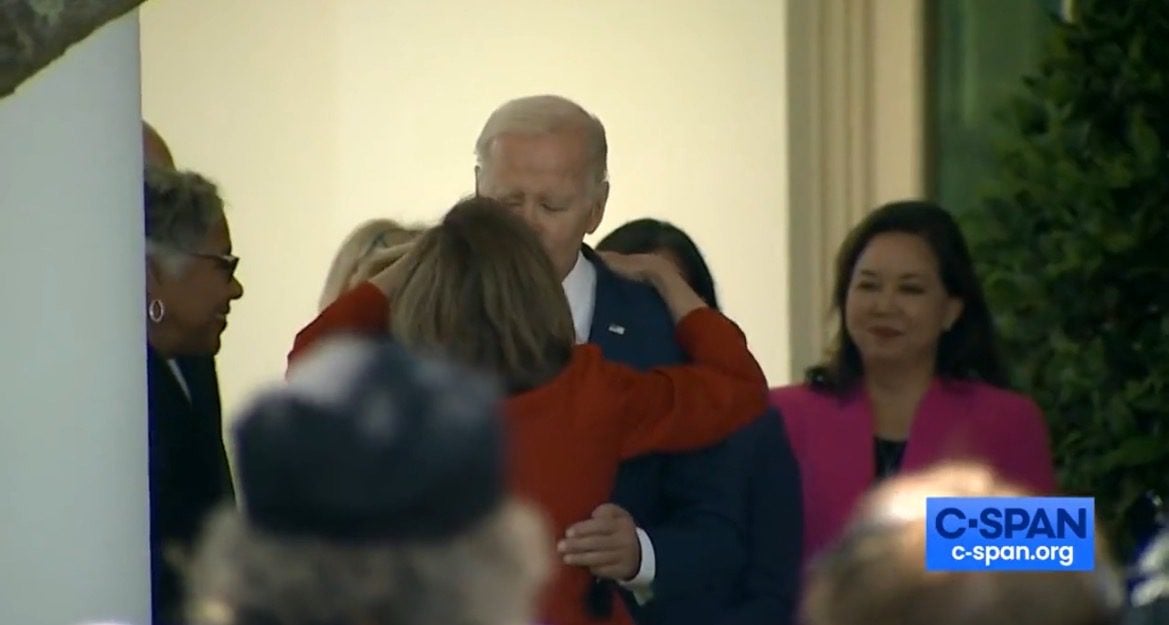Biden Mumbles Through Remarks in Rose Garden Speech, Kisses Nancy Pelosi on the Lips (VIDEO)
