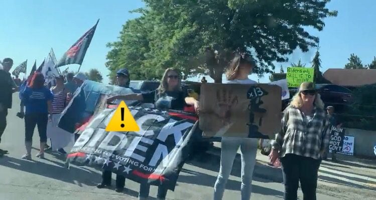 "F*ck Biden!" - Hundreds of Trump Supporters Greet Joe Biden as He Arrives in Boise, Idaho (VIDEO) | The Gateway Pundit | by Cristina Laila