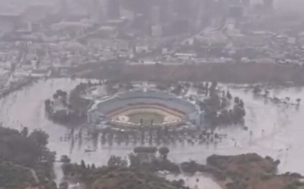 Los Angeles Dodgers Stadium Is FLOODED, Just Months After Mocking God