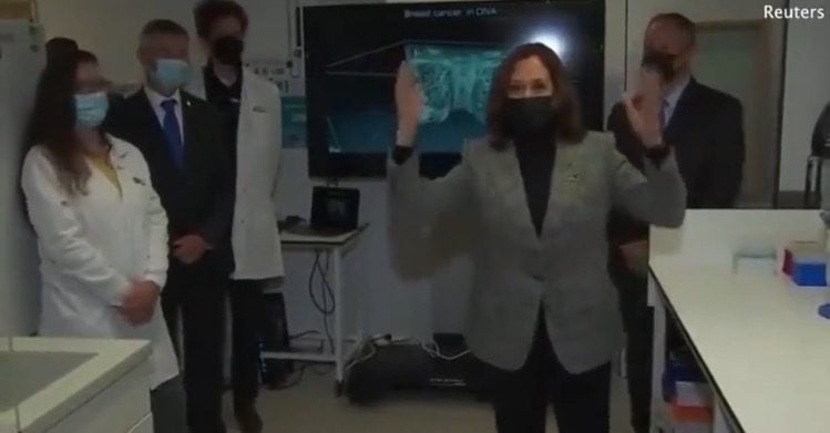 CRINGE: Kamala Harris Speaks to a Group of French Scientists Like They're Toddlers (VIDEO) | The Gateway Pundit | by Cristina Laila