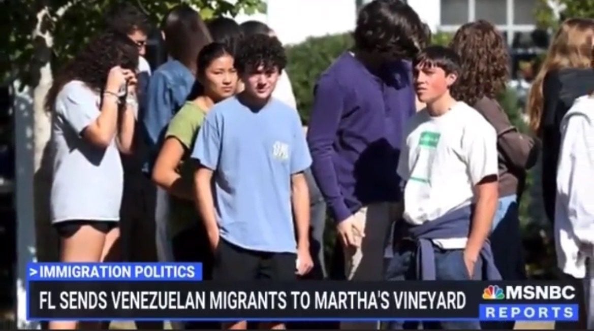 MSNBC Says Illegal Aliens "Are Actually Thanking Governor Ron DeSantis For Having Brought Them to Martha's Vineyard" (VIDEO) | The Gateway Pundit | by Cristina Laila