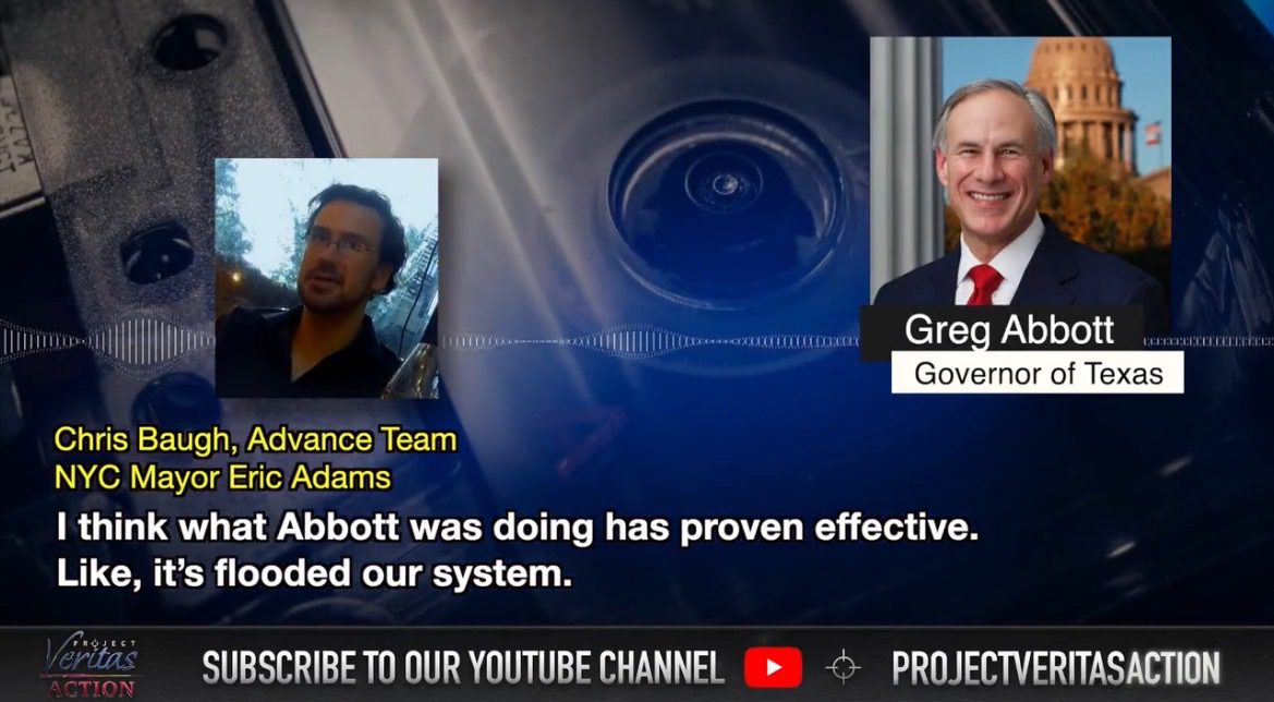 Project Veritas: Mayor Eric Adams’ Top Aide Admits Abbott Busing Illegals to NYC Has “Proven Effective” (VIDEO)