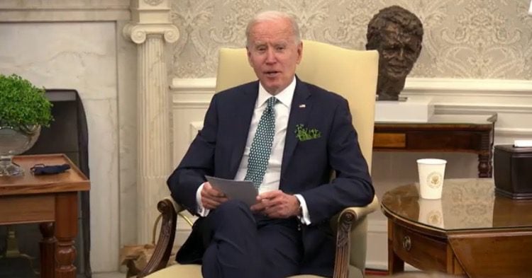 Biden Kicks Off Bilateral Meeting with Prime Minister of Ireland by Talking About Racism Against Asian-Americans (VIDEO) | The Gateway Pundit | by Cristina Laila