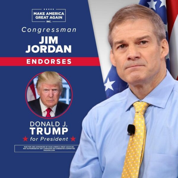 BIG – Rep. Jim Jordan Endorses President Trump for 2024