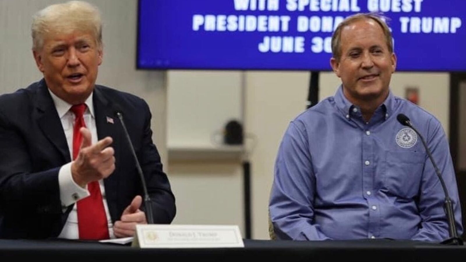 AG Ken Paxton and President Donald Trump. Photo: Reproduction/Instagram/KenPaxtonAG