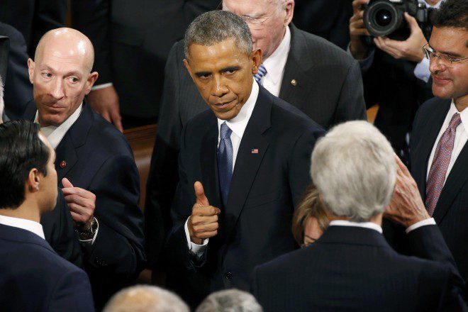 Obama thumbs up