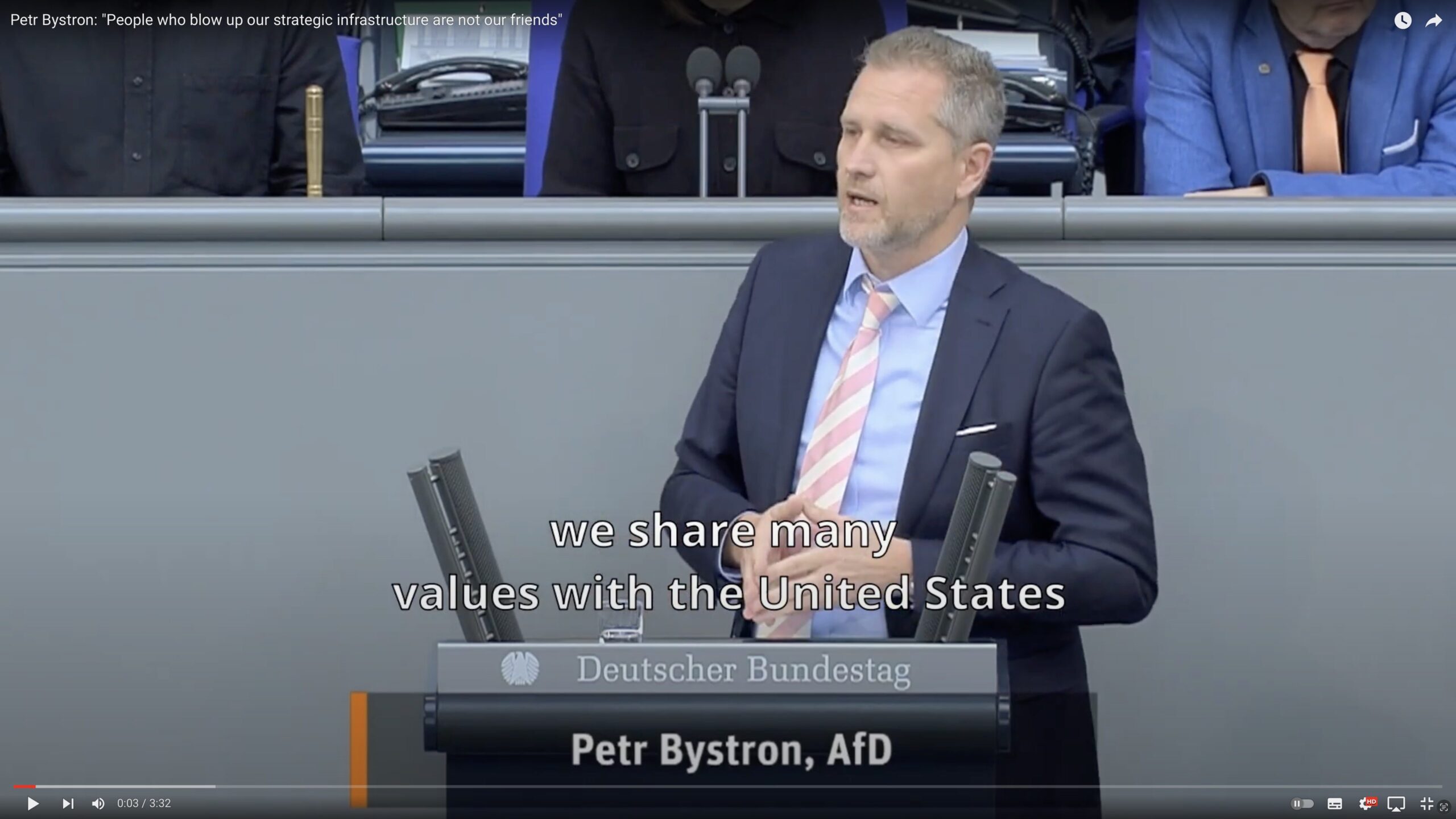 Petr Bystron Gives Leftists Fits By Quoting President Trump in Bundestag