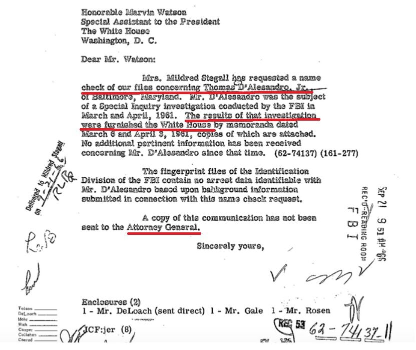 肯尼迪总统要求FBI调查佩洛西议长的父亲与黑帮的关系--上周悄然公布的文件证实了这一点。(photo:GatewayPundit)