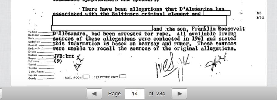 肯尼迪总统要求FBI调查佩洛西议长的父亲与黑帮的关系--上周悄然公布的文件证实了这一点。(photo:GatewayPundit)
