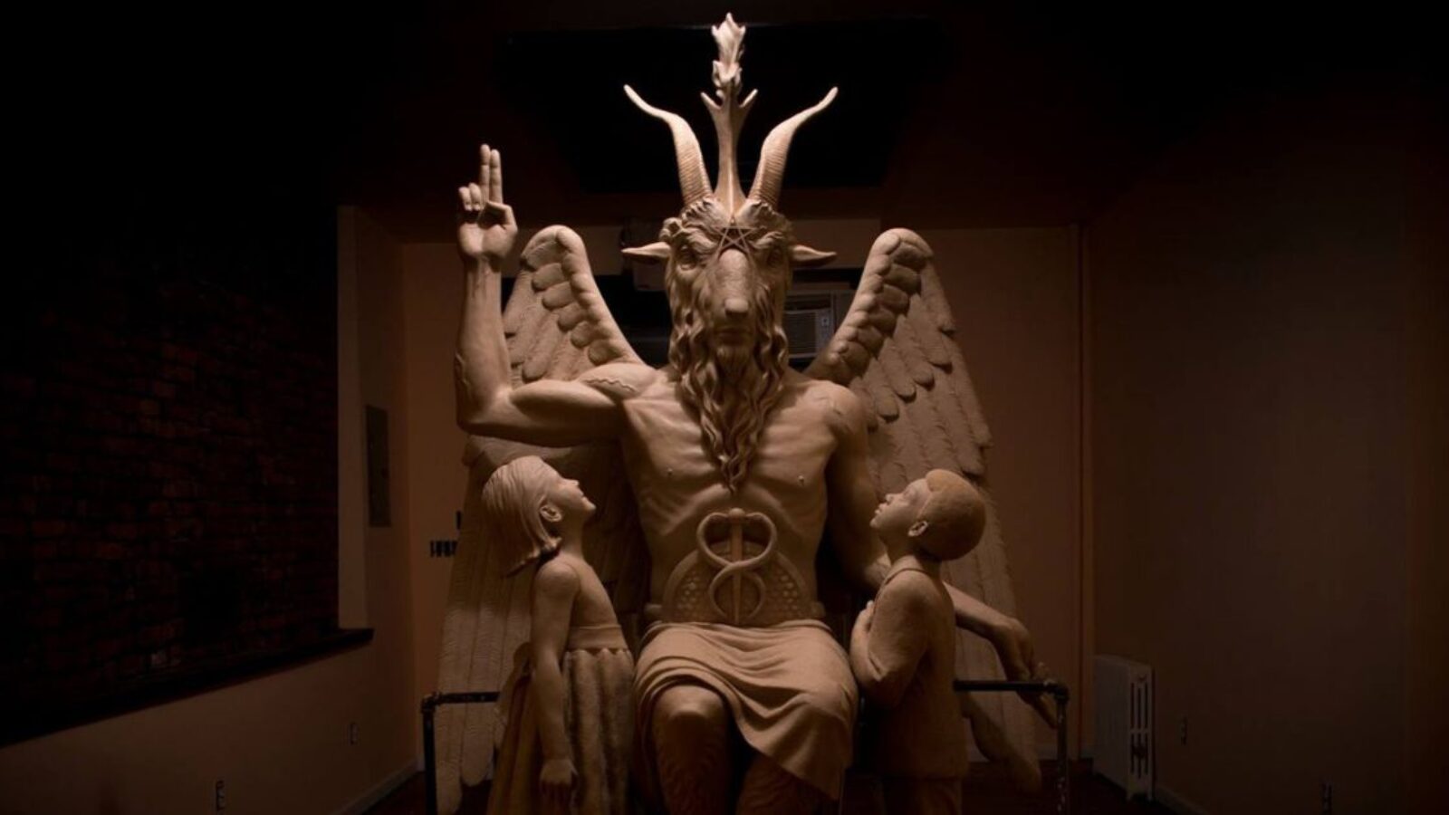 This image was posted on the Satanic Temple's Facebook page in 2014.