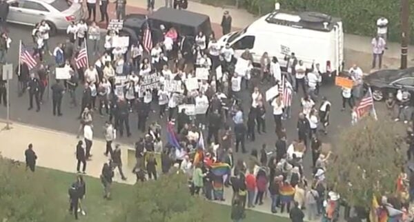 Parents Protest Elementary School “Pride” Assembly for Children in North Hollywood, California (Video)