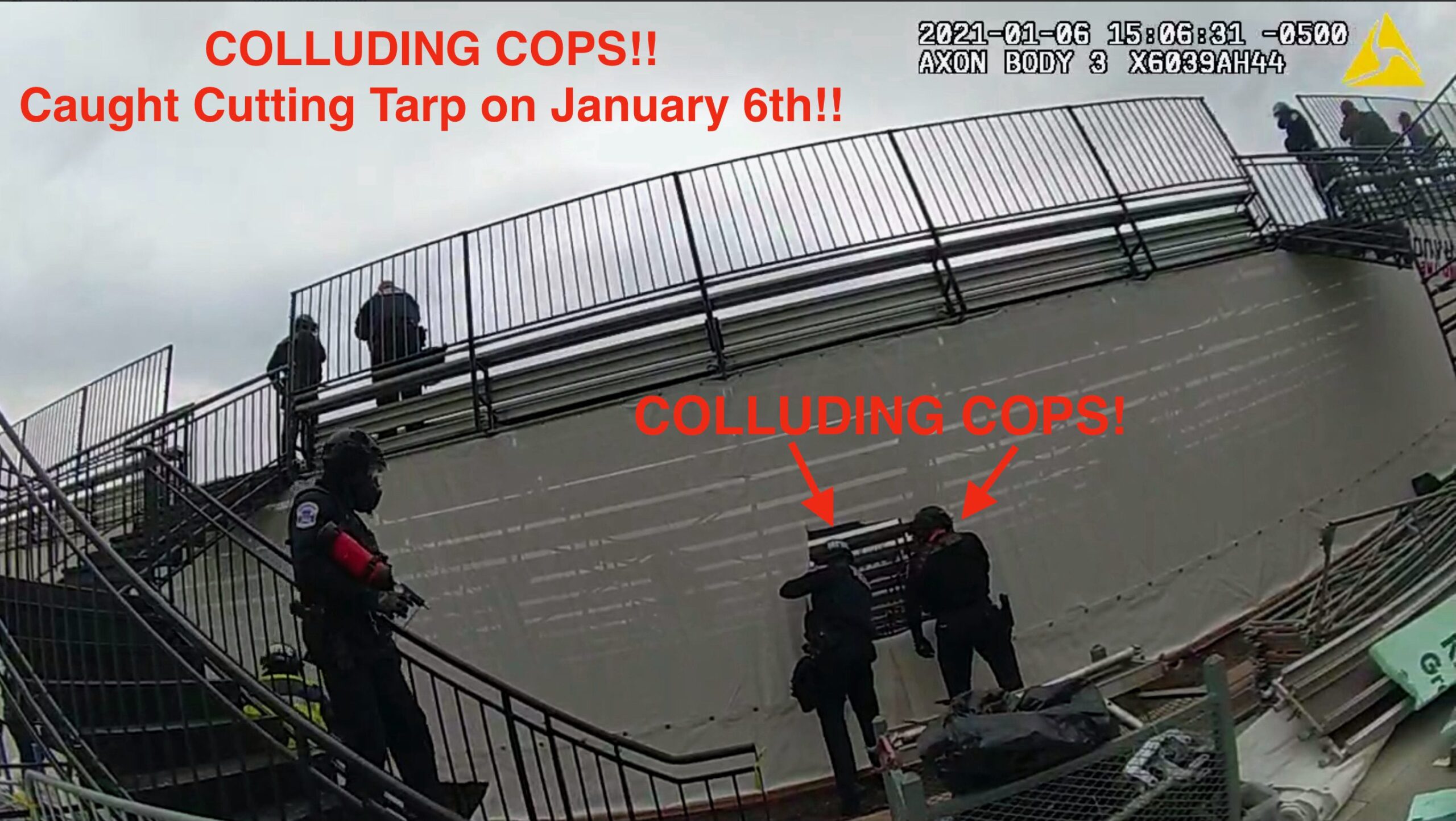 COLLUDING COP Caught Red-Handed on Camera LYING ON THE STAND! Stunning Partial Victory in J6 Trial VIDEO Shows it Was DC Cops Who Cut Tarps on Bleachers - Not Protesters! | The Gateway Pundit | by Cara Castronuova