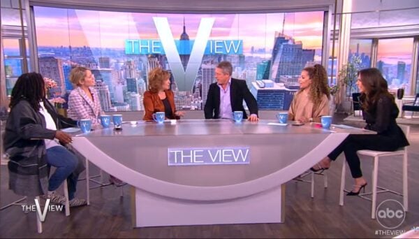 OUCH: Hugh Grant Mocks “The View” Hosts – “I Wanted To Kiss Three Of You” (VIDEO)
