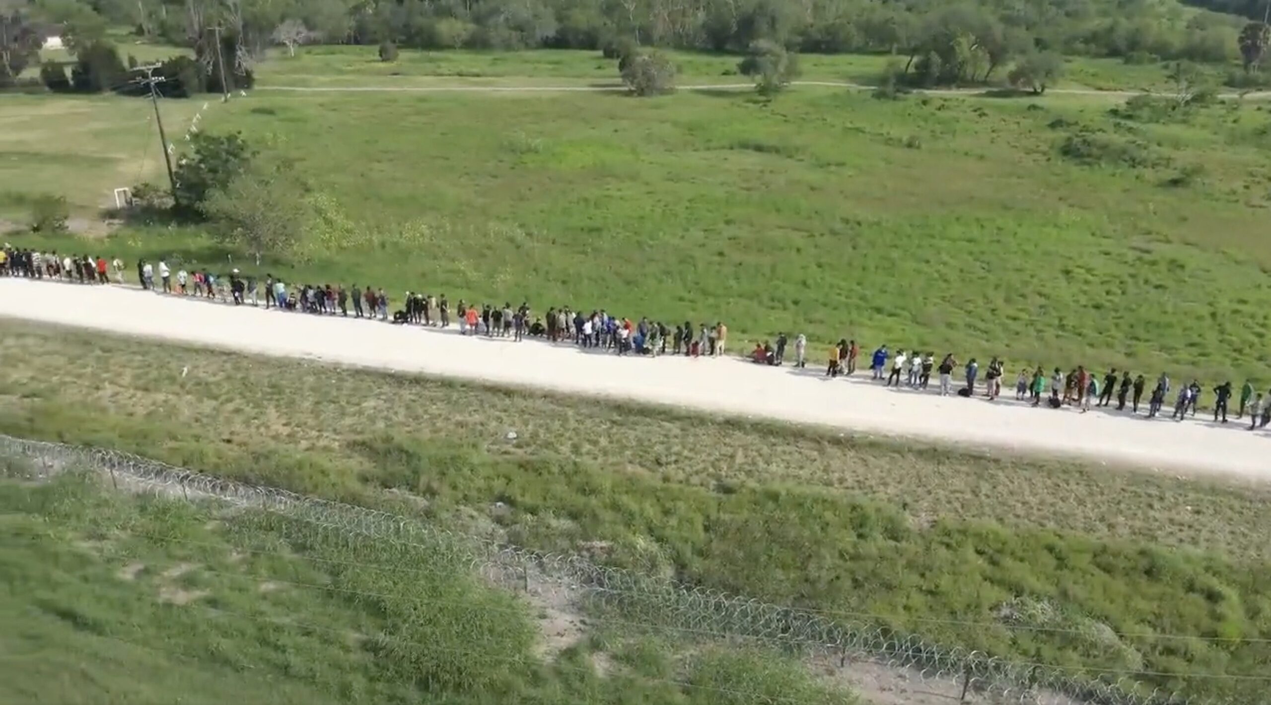 INVASION: Drone Footage Shows Hundreds of Illegal Aliens Cross the Border into Brownsville, Texas (VIDEO)