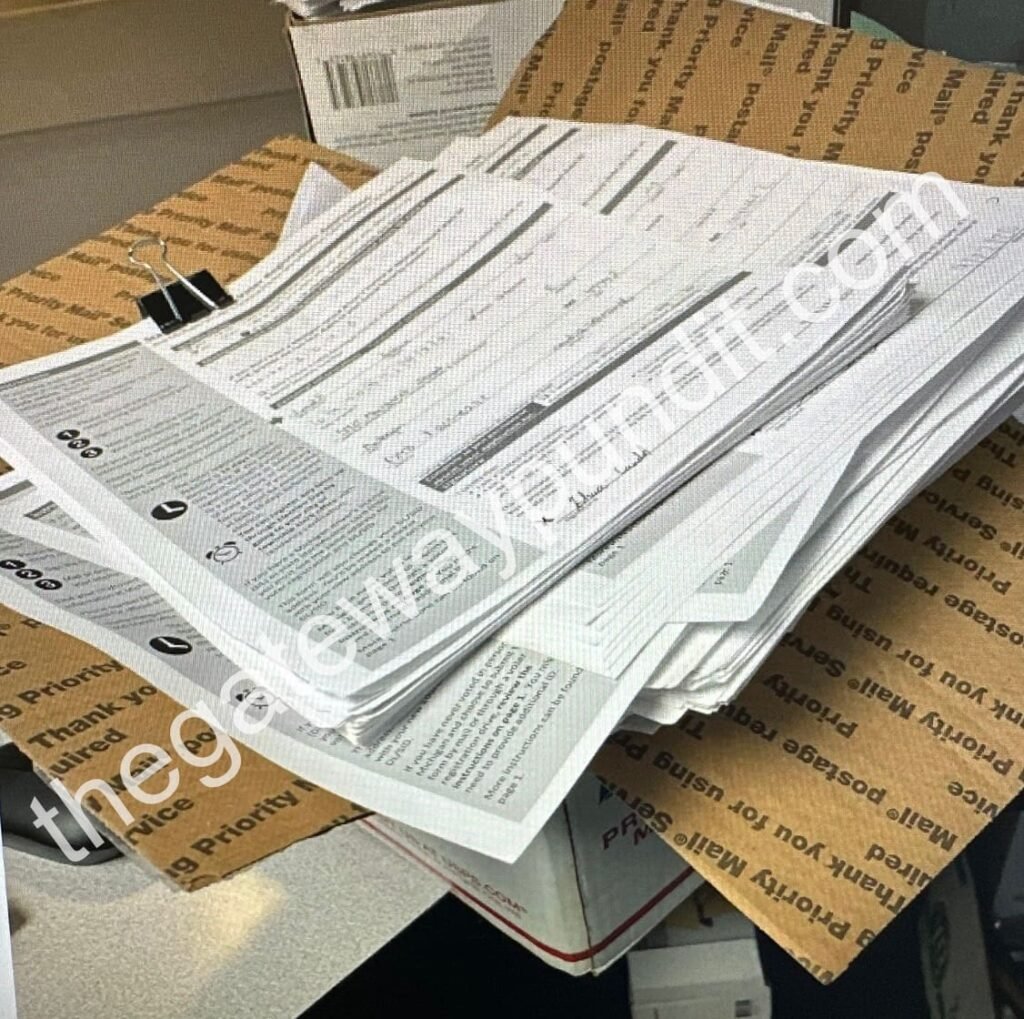 HERE ARE THE PHOTOS: The FBI and Attorney General Nessel Hid These from the People of Michigan – Piles of Fraudulent-Manufactured Ballot Registrations from the 2020 Election