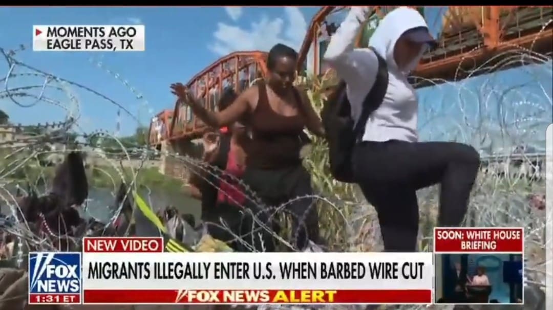 Customs And Border Protection Cuts Barbed Wire Barrier, Allows Illegal Aliens to Flood Into Eagle Pass, Texas (VIDEO)