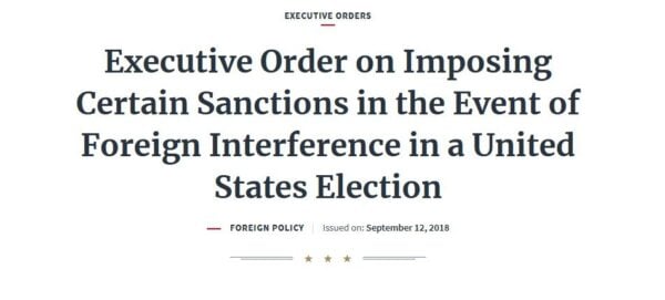 EXCLUSIVE: President Trump’s Executive Order Regarding
Foreign Intervention in US Elections Could Result in Perilous
Consequences for Biden Family and Others 2