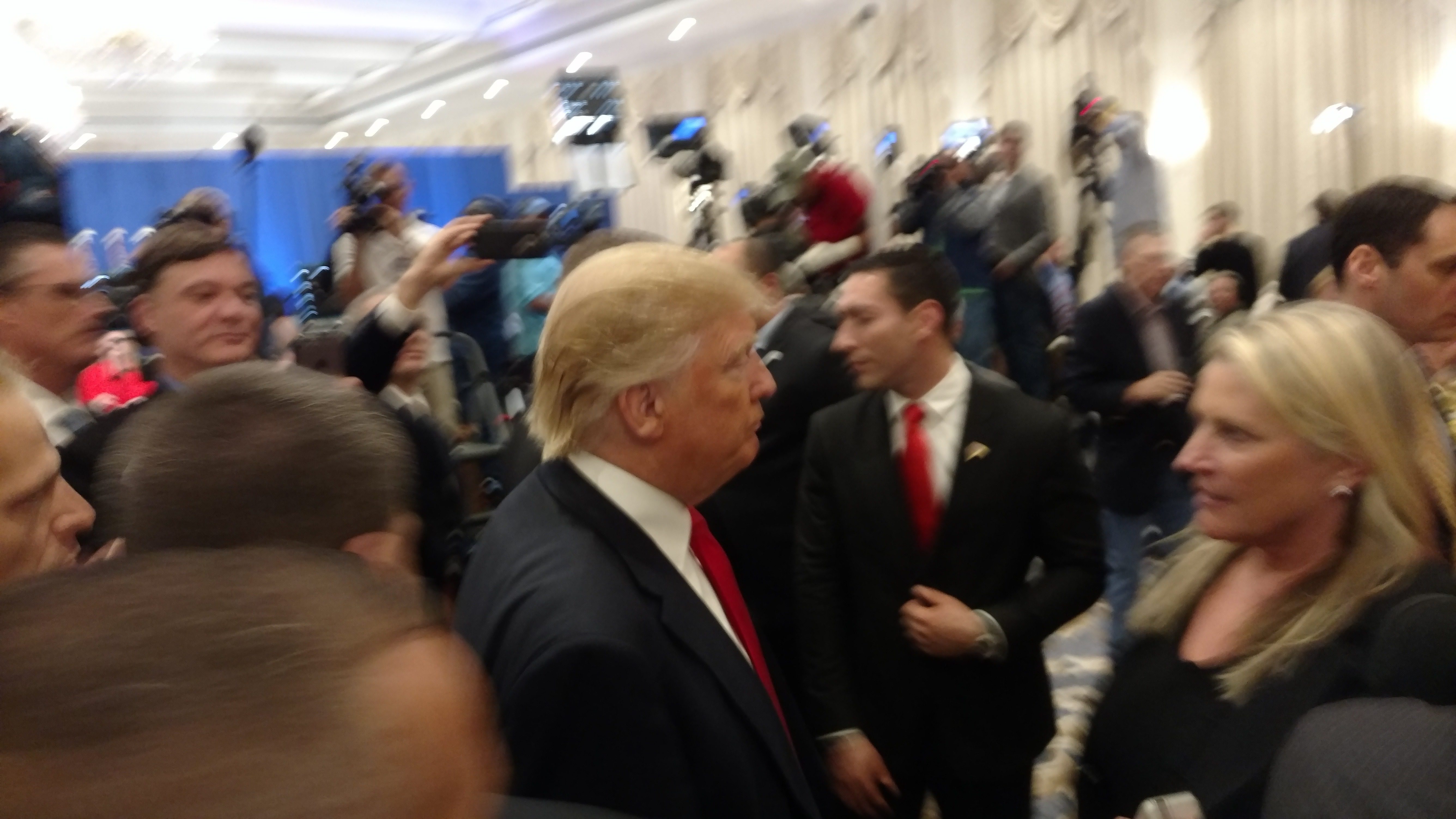Trump Jupiter Press Conference Media Scrum 2