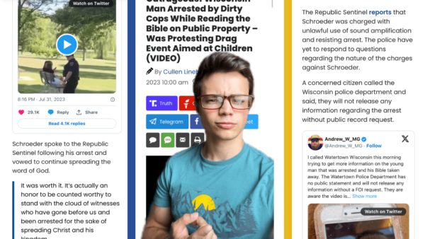Victor Reacts: Young Christian Man Arrested While Preaching on Public Property, Opposing Drag Queen Event Targeting Children (VIDEO)