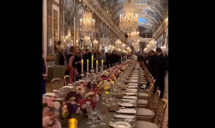 Elites Enjoy Lavish Dinner at Palace of Versailles While Discussing Climate Change