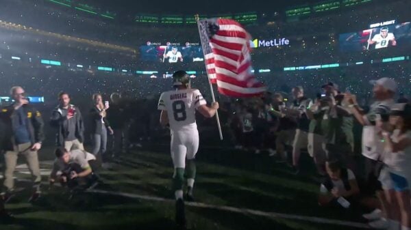 Aaron Rodgers Debuts as a Jet, Waves American Flag on 9/11 Anniversary — A Moment to Remember (VIDEO)