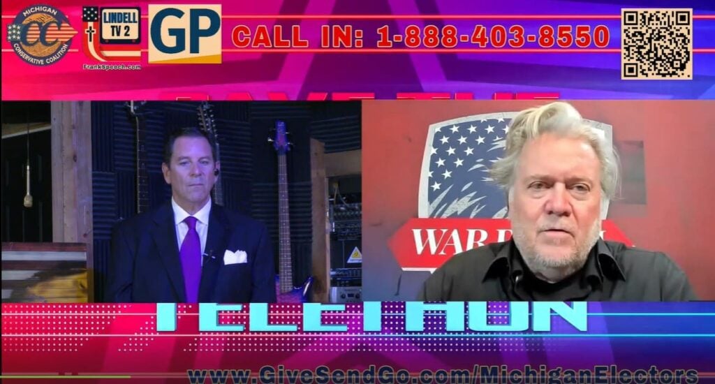 The Great Steve Bannon Joins the “Save Our Electors Telethon” for Michigan Electors – Please Donate Today to Help These Fellow Americans!