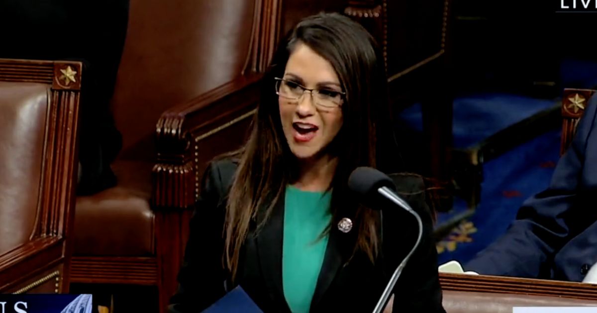 Republican Rep. Lauren Boebert of Colorado speaking during a hearing Wednesday.