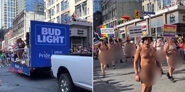 Bud Light Update: Woke Company Sponsored Pride Parade in Canada with Fully Naked Men and Multiple Disturbing Acts Being Performed in Front of Children – Product Sales Hit Another All-Time Low (VIDEOS)