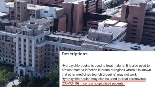 Mayo Clinic Website Now Says Hydroxychloroquine CAN Be Used to Treat COVID-19 Patients, Previously Claimed It Was Not Effective